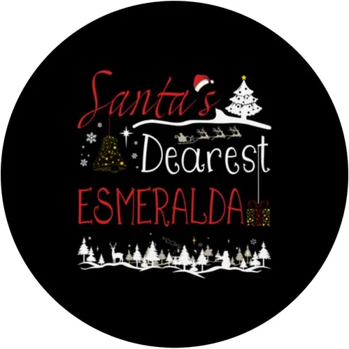 Vista 3 de Esmeralda Xmas Cute Christmas Name PopSockets Swappable PopGrip