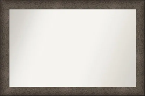 Vista 194 de Amanti Art Espejo de pared personalizado no biselado (25 x 25 pulgadas), marco de bronce acentuado, varios tamaños personalizados, espejo de baño