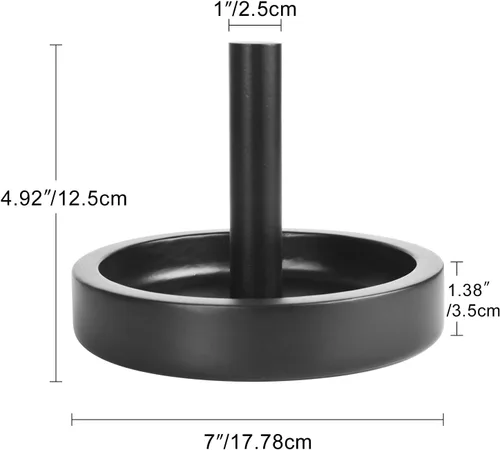 Vista 4 de Soporte de tiza de cono de talco de cono de madera para mesa de billar/billar Negro