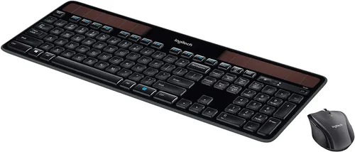 Vista 3 de Logitech Teclado solar inalámbrico K750 negro para Windows Teclado de recarga solar (con ratón)