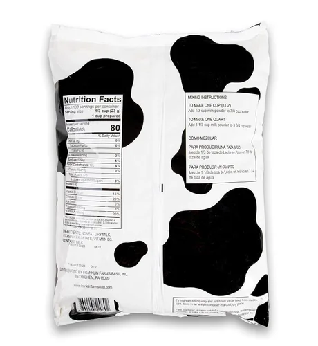 Vista 2 de Leche seca instantánea sin grasa premium de EE. UU. - Bolsa de 5 libras a granel
