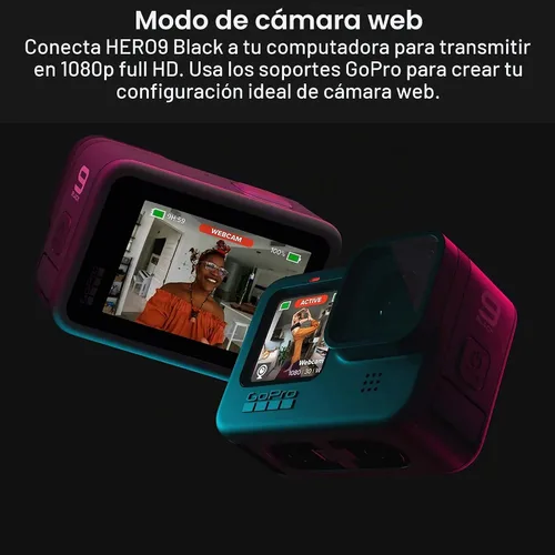 Vista 9 de GoPro HERO9 Black - Paquete de comercio electrónico - Cámara de acción impermeable con pantalla LCD frontal y pantalla trasera táctil, video 5K