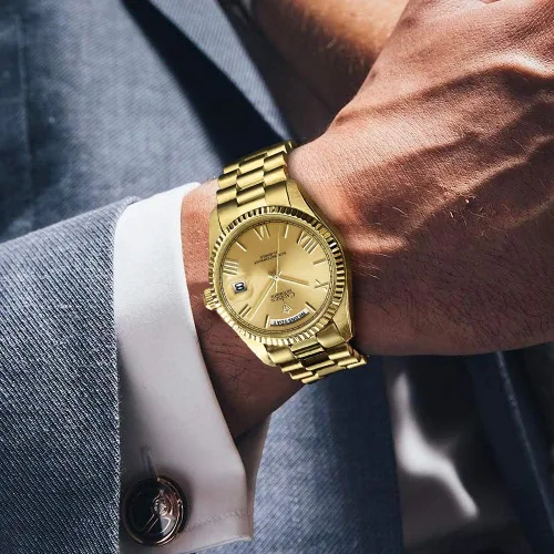 Vista 4 de CADISEN Reloj mecánico automático para hombre, relojes casuales para hombre, zafiro impermeable
