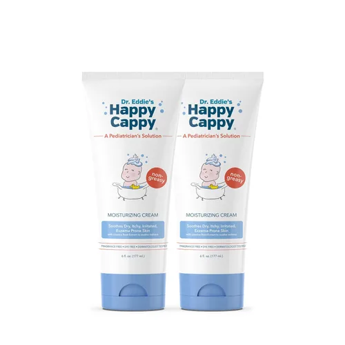 Vista 11 de Crema hidratante Happy Cappy – Crema para bebés con tendencia al eccema, loción para piel seca para bebés, niños pequeños y niños, formulada por