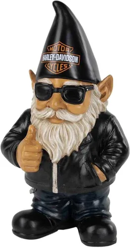 Vista 4 de Harley-Davidson Bar & Shield Esculpido Biker Garden Gnomo Ace