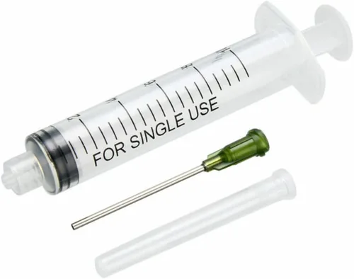 Vista 3 de Juego de jeringas aplicadoras dispensadoras, 5 jeringas dispensadoras de 10 ml con agujas dispensadoras y tapas para manualidades de quilling