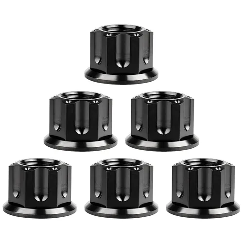Vista 28 de Tuerca de perno de brida de titanio M6 M8 M10 M12 M14 M16 para bicicleta, motocicleta, eje trasero de automóvil, accesorios de modificación