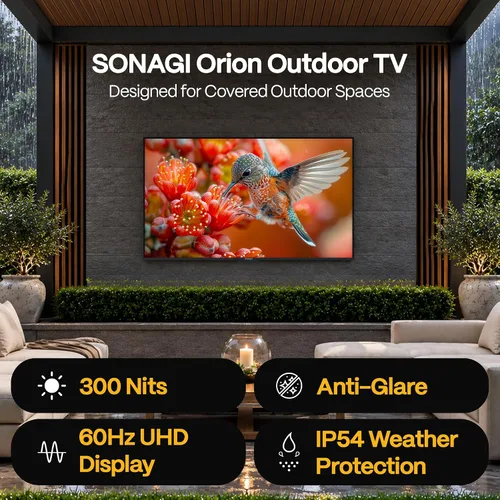 Vista 2 de SONAGI Orion - Televisor de 55 pulgadas para exteriores, televisor