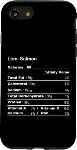 Vista 13 de Funda divertida para iPhone XR Lomi Salmon Acción de Gracias Nutricional