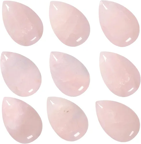 Vista 11 de rockcloud Paquete de 10 piedras planas de cabujón en forma de lágrima para la fabricación de joyas, piedras planas de cristal natural para proyectos