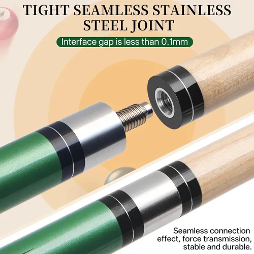 Vista 4 de Kmise 58 Inch FAS Canadian Maple Pool Cue Set