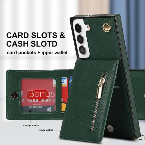 Vista 2 de Funda compatible con Samsung Galaxy S23 Plus de 6.6 pulgadas, bolso de bolsillo, correa de hombro, elegante funda protectora para Galaxy S23 Plus
