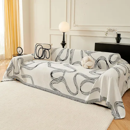 Vista 26 de MEETSKY Funda de sofá para sofá de cojines, protector de muebles de sofá, fundas de sofá de chenilla, fundas de sofá seccional para mascotas, funda