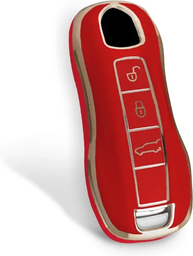 Vista 11 de Funda protectora para llavero inteligente compatible con Porsche 911 Cayenne Panamera TAYCAN de 3 botones sin llave, accesorios de control remoto
