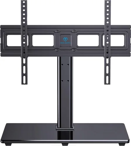 Vista 10 de PERLESMITH - Soporte universal giratorio para TV - Soporte de mesa para TV de 32 a 65 pulgadas - Base de TV de altura ajustable con base de vidrio