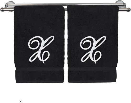 Vista 173 de Toalla de mano con monograma, regalo personalizado, 16 x 30 pulgadas, extra absorbente, 100% algodón turco, acabado de rizo suave, para baño, cocina