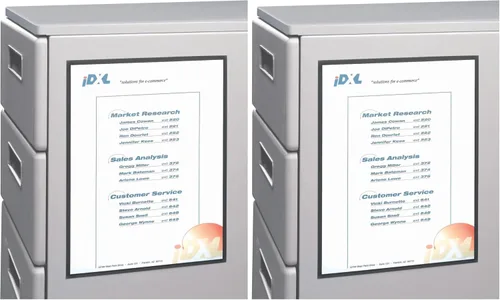 Vista 5 de C-Line Protectores magnéticos para cubículos para superficies de metal y pizarra, transparentes, 8.5 x 11 pulgadas, 2 por paquete (37911)