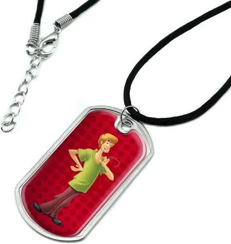 Vista 2 de GRAPHICS & MORE Scooby-Doo - Collar con colgante de etiqueta de perro militar con cordón