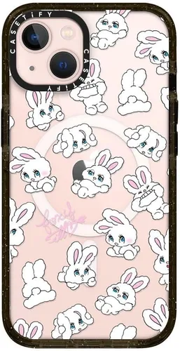 Vista 248 de CASETiFY Funda Impact para iPhone 13 [Protección contra caídas de grado militar 4X de 8.2 pies/Compatible con Magsafe] - #1 Mom - Transparente