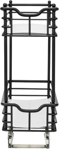 Vista 10 de Household Essentials Organizador extraíble de dos niveles de acero negro mate