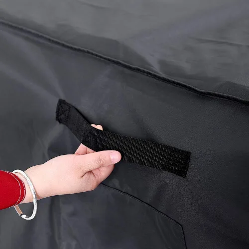 Vista 4 de Tempera - Funda redonda para muebles de patio - Funda para mesa al aire libre y juego de sofá seccional - Resistente al desgarro, anti-UV e Gris