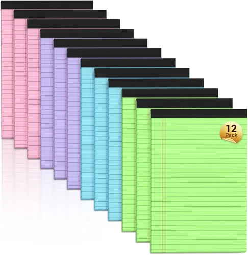 Vista 18 de Paquete de 3 blocs legales azules de 8.5 x 11 pulgadas, bloc de notas con 2-Azul