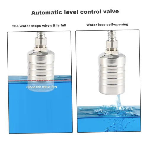Vista 8 de Válvula automática de control de nivel de agua Válvula de flotador de control de nivel de agua de acero inoxidable de 1/4 pulgadas Válvula