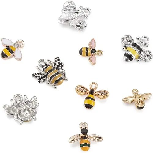 Vista 7 de FASHEWELRY Colgantes colgantes de abeja esmaltada de aleación