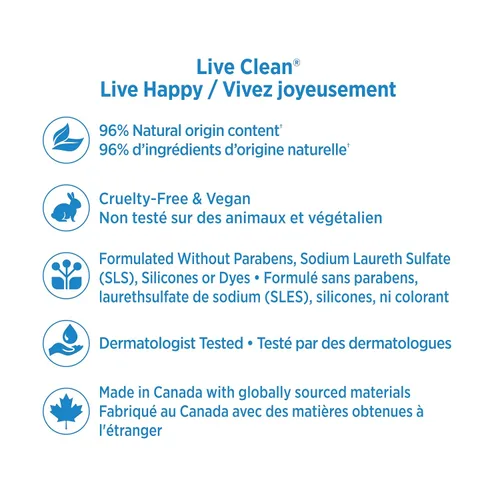 Vista 4 de Live Clean Acondicionador hidratante de leche de coco, 12 onzas líquidas