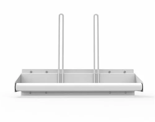 Vista 2 de Soportes de pared para delantales de rayos X, estilo barra, 2 soportes para guantes