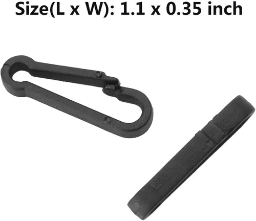 Vista 3 de Freebily 100 piezas de plástico clips ganchos mini hebilla paracord mochila correas bolsa piezas