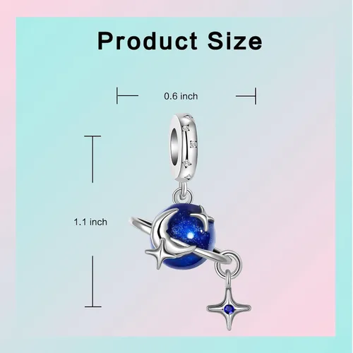 Vista 6 de LUXILLA Love You Best Friend Grandma Wife - Dije de corazón de plata de ley 925 para pulseras, collar, día de San Valentín, día de la madre, regalo