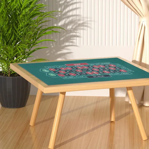 Vista 5 de MERRYHAPY Double-Sided Waterproof Poker Table Mat with Felt Surface Foldable Portable Game Pad for Family Gatherings Theme Parties Poker Night and