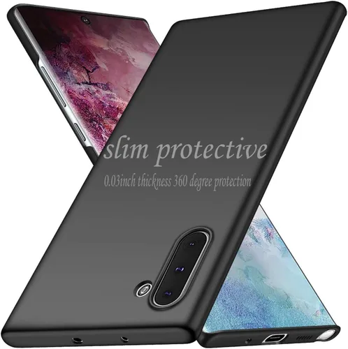 Vista 4 de Funda de teléfono para Samsung Galaxy Note 10 Slim Funda protectora Galaxy Note 10 Premium Material PC Hard Cover (negro)