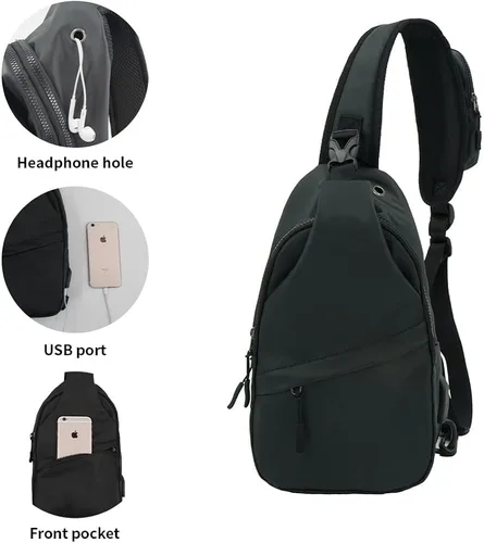 Vista 4 de Dreamer Yuanda Bolso bandolera versátil para hombre, bolso de hombro para hombre, para llevar todos los días esenciales