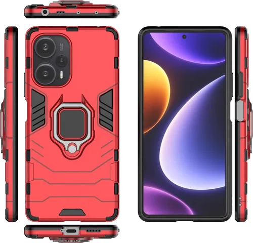 Vista 9 de Funda para Xiaomi Poco F5 5G, soporte magnético para automóvil para Xiaomi Poco F5 5G 23049PCD8G/Redmi Note 12 Turbo 5G 23049RAD8C0 Case Negro
