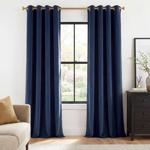 Vista 18 de StangH Cortinas de terciopelo gris de 84 pulgadas para oscurecer la habitación, con aislamiento térmico, cortinas gruesas y pesadas para sala