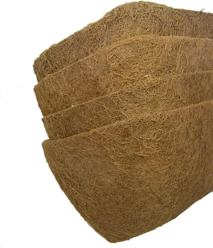 Vista 4 de 30 in largo moldeado fibra de coco forros de reemplazo para plantadores de ventana Hayrack - 2 pk