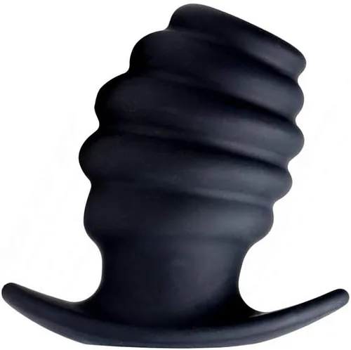 Vista 6 de Master Series HIve Ass Tunnel - Tapón anal hueco de silicona acanalado, pequeño