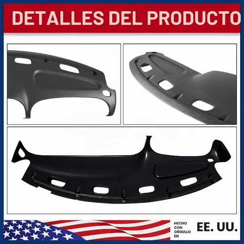 Vista 5 de DASHSKIN Tapa moldeada para salpicadero compatible con Dodge Ram 1500 1998 1999 2000 2001 (98-02 Ram 2500 y 3500) en negro universal, fabricado