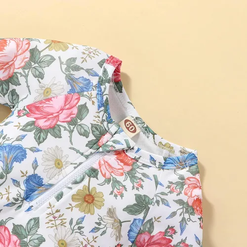 Vista 92 de Traje de baño de una pieza con cremallera de manga larga para bebé niña con gorro