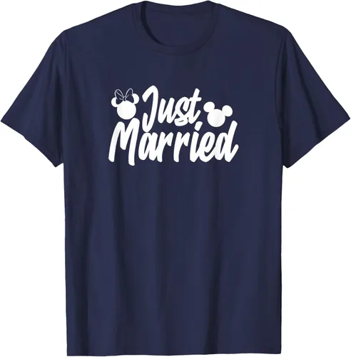 Vista 8 de Disney Mickey & Friends Mickey & Minnie Just Married Lyrics Camiseta Negro