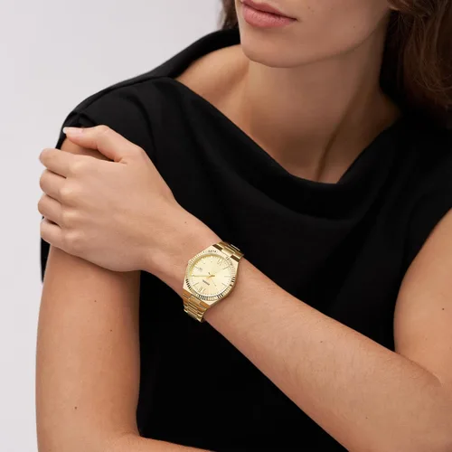 Vista 4 de Fossil Scarlette - Reloj de cuarzo de acero inoxidable para mujer