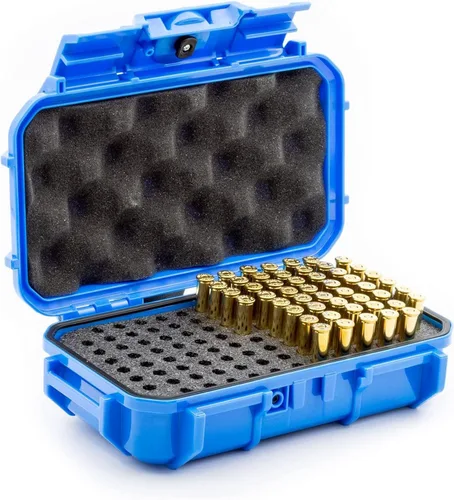Vista 15 de Evergreen Pistol Ammo Case Compatible with 5.7/9mm/.40/.380-100 Rounds Lockable USA Made Bandera negra