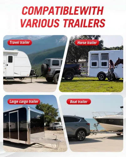 Vista 6 de FZZD Báscula de peso para lengua de remolque, capacidad máxima de peso de 2000 libras, para RV, barco, remolques de viaje, color negro