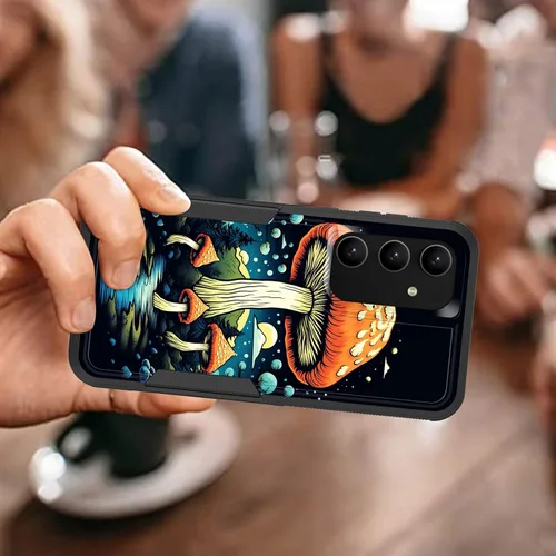Vista 752 de Funda para Galaxy A14 5G, resistente de doble capa híbrida de policarbonato duro, goma suave, a prueba de golpes, funda protectora resistente
