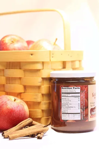 Vista 4 de Kauffman Orchards - Mantequilla de manzana casera, sin azúcar granulada añadida, 17 onzas (caja de 12)