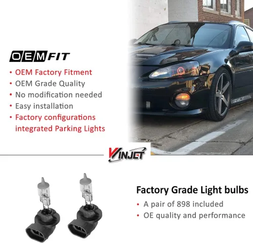 Vista 2 de Winjet Serie OEM para [2004 2005 2006 2007 2008 Pontiac Grand Prix] Luces antiniebla de conducción
