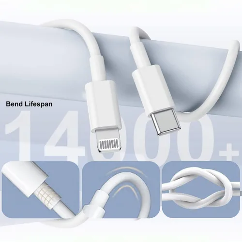 Vista 7 de Cargador rápido de 10 pies para iPhone de 20 W, cargador extra largo para iPhone, carga rápida, paquete de 2 cables USB C a Lightning de 10 pies