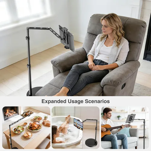 Vista 7 de elitehood Soporte de aluminio resistente para iPad para cama, piso